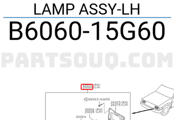 Nissan B606015G60 LAMP ASSY-LH