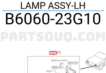 Nissan B606023G10 LAMP ASSY-LH