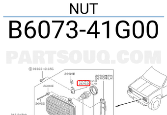 Nissan B607341G00 NUT