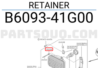 Nissan B609341G00 RETAINER