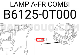 Nissan B61250T000 LAMP A-FR COMBI