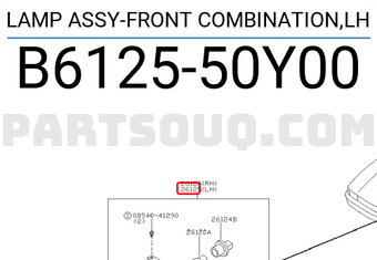 Nissan B612550Y00 LAMP ASSY-FRONT COMBINATION,LH