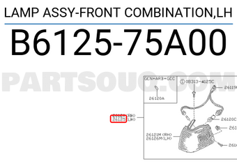 Nissan B612575A00 LAMP ASSY-FRONT COMBINATION,LH