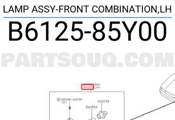 Nissan B612585Y00 LAMP ASSY-FRONT COMBINATION,LH