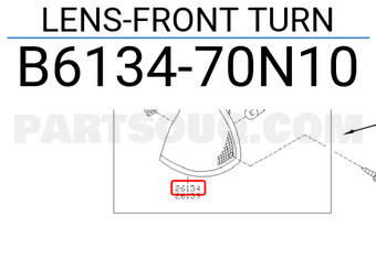 Nissan B613470N10 LENS-FRONT TURN