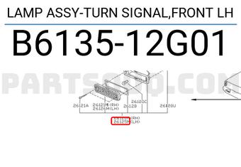 Nissan B613512G01 LAMP ASSY-TURN SIGNAL,FRONT LH
