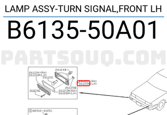 Nissan B613550A01 LAMP ASSY-TURN SIGNAL,FRONT LH