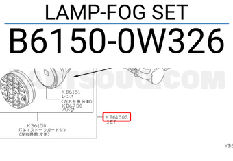 Nissan B61500W326 LAMP-FOG SET
