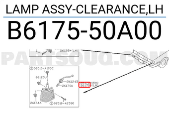 Nissan B617550A00 LAMP ASSY-CLEARANCE,LH