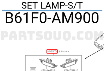 Nissan B61F0AM900 SET LAMP-S/T