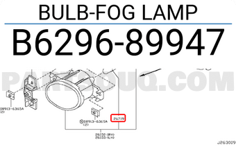 Nissan B629689947 BULB-FOG LAMP