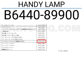 Nissan B644089900 HANDY LAMP