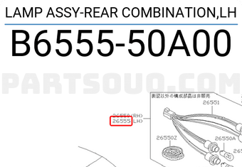 Nissan B655550A00 LAMP ASSY-REAR COMBINATION,LH