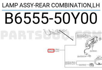 Nissan B655550Y00 LAMP ASSY-REAR COMBINATION,LH