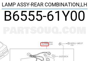 Nissan B655561Y00 LAMP ASSY-REAR COMBINATION,LH