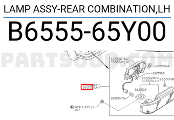 Nissan B655565Y00 LAMP ASSY-REAR COMBINATION,LH