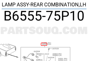 Nissan B655575P10 LAMP ASSY-REAR COMBINATION,LH