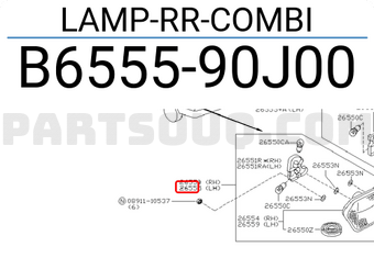 Nissan B655590J00 LAMP-RR-COMBI