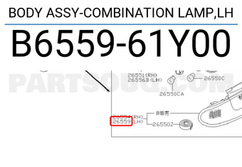 Nissan B655961Y00 BODY ASSY-COMBINATION LAMP,LH