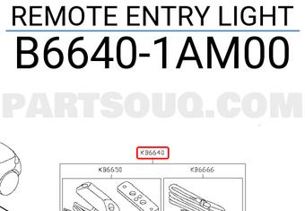 Nissan B66401AM00 REMOTE ENTRY LIGHT