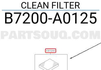 Nissan B7200A0125 CLEAN FILTER