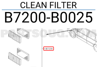 Nissan B7200B0025 CLEAN FILTER