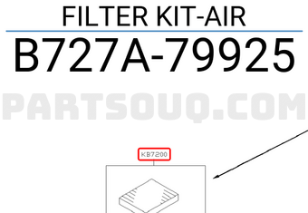 Nissan B727A79925 FILTER KIT-AIR