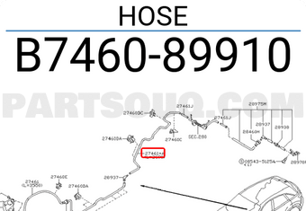 Nissan B746089910 HOSE