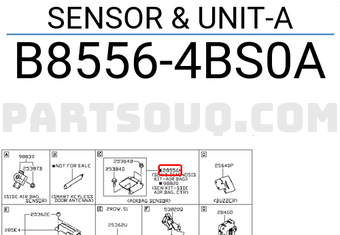 Nissan B85564BS0A SENSOR & UNIT-A