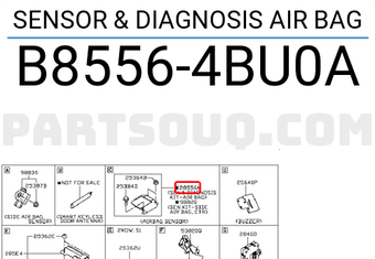 Nissan B85564BU0A SENSOR & DIAGNOSIS AIR BAG