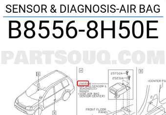 Nissan B85568H50E SENSOR & DIAGNOSIS-AIR BAG