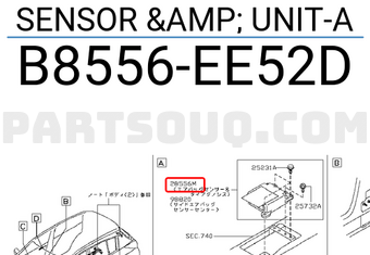 Nissan B8556EE52D SENSOR & UNIT-A