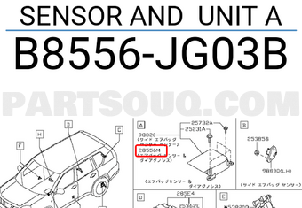 Nissan B8556JG03B SENSOR AND UNIT A