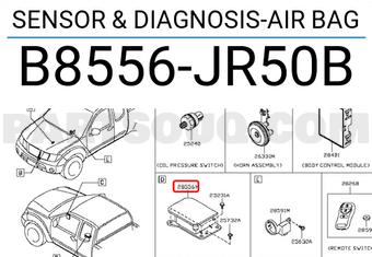 Nissan B8556JR50B SENSOR & DIAGNOSIS-AIR BAG