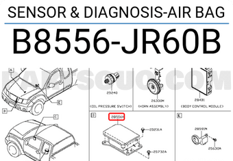 Nissan B8556JR60B SENSOR & DIAGNOSIS-AIR BAG