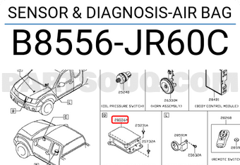 Nissan B8556JR60C SENSOR & DIAGNOSIS-AIR BAG
