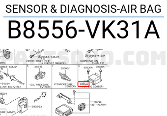 Nissan B8556VK31A SENSOR & DIAGNOSIS-AIR BAG
