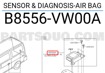 Nissan B8556VW00A SENSOR & DIAGNOSIS-AIR BAG