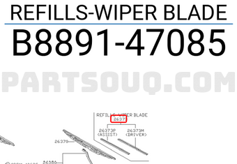 Nissan B889147085 REFILLS-WIPER BLADE