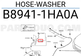 Nissan B89411HA0A HOSE-WASHER