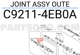 Nissan C92114EB0A JOINT ASSY OUTE