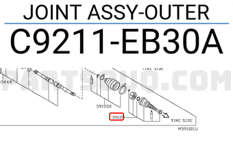 Nissan C9211EB30A JOINT ASSY-OUTER