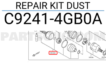 Nissan C92414GB0A REPAIR KIT DUST