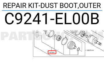 Nissan C9241EL00B REPAIR KIT-DUST BOOT,OUTER