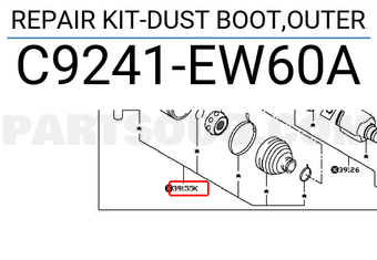 Nissan C9241EW60A REPAIR KIT-DUST BOOT,OUTER