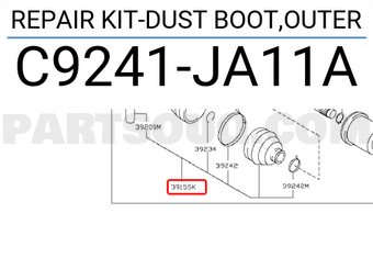 Nissan C9241JA11A REPAIR KIT-DUST BOOT,OUTER