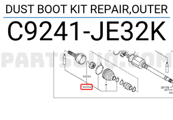 Nissan C9241JE32K DUST BOOT KIT REPAIR,OUTER