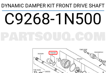 Nissan C92681N500 DYNAMIC DAMPER KIT FRONT DRIVE SHAFT