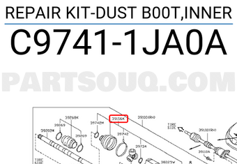Nissan C97411JA0A REPAIR KIT-DUST B00T,INNER