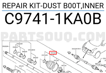 Nissan C97411KA0B REPAIR KIT-DUST B00T,INNER